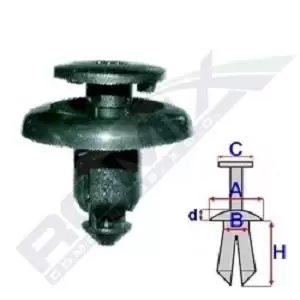 Image of ROMIX Clip, trim-/protection strip NISSAN,MAZDA,SUBARU B25636 BC1D56145,155307861,59122FA010