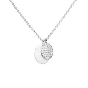 image of Engravable Plain Pave Set Zirconia Tag Necklace N4503