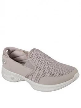 image of Skechers GOwalk 4 Attuned Plimsoll Taupe Size 3 Women