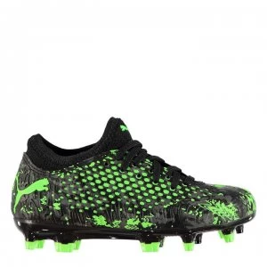 image of Puma Future 19.4 Childrens FG Football Boots - Charcoal/Green