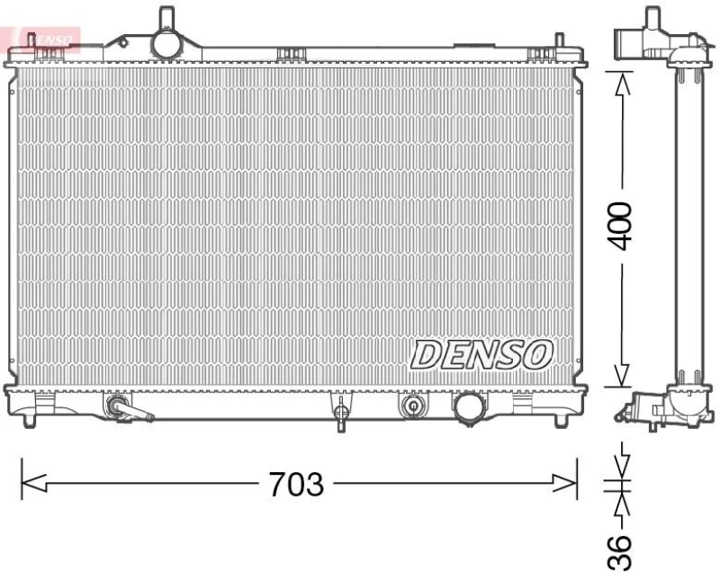 Image of DENSO Engine radiator DENSO DRM50095