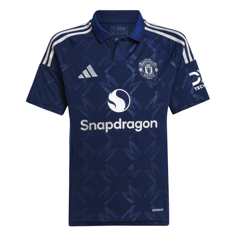 Image of adidas Manchester United Away Shirt 2024 2025 Juniors Domestic Replica Shirts 7-8 Years Blue 36824018175