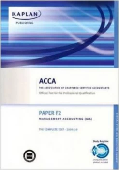 Image of Acca Paper F2 Management Accounting by Association of Chartered Certified Accountants Paperback