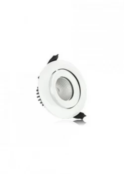 image of Integral Lux Fire 92mm cut-out IP65 Fire Rated Tiltable Downlight 6W 40W 4000K 430lm 36 deg beam angle Non-Dimmable