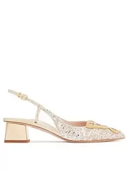 Image of Sophia Webster Butterfly Low Slingback - Champagne Glitter