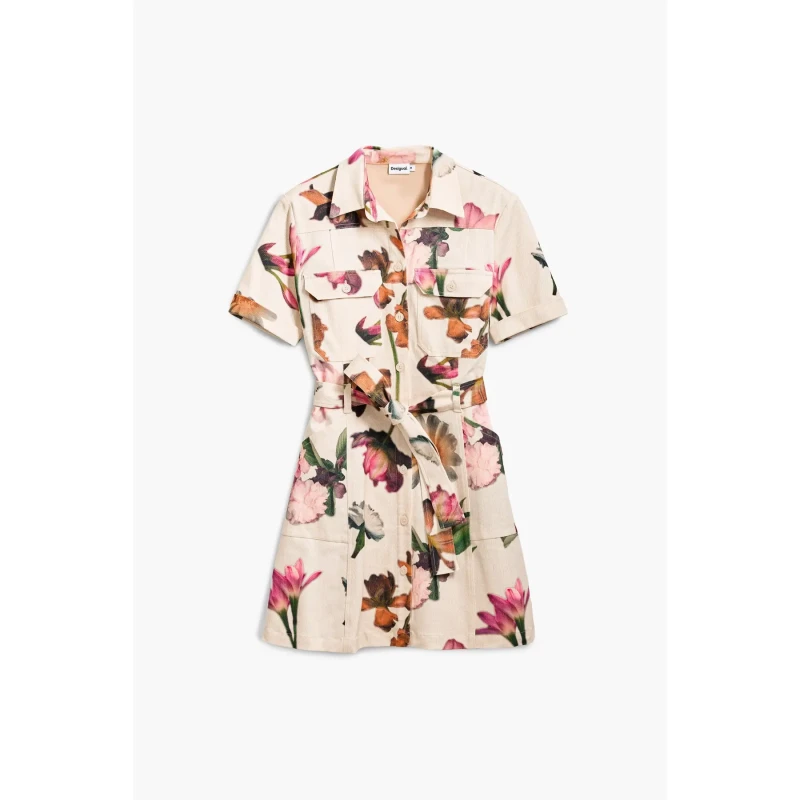 Image of Desigual Womens shirt dress Desigual Monicawhite Blanc Female M