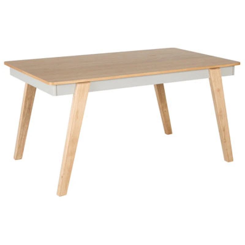 Image of Beliani Dining Table Phola Light Oak 150 Cm 90 Cm