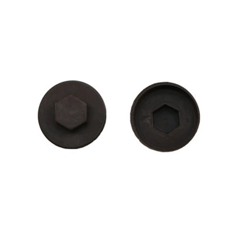 Image of Jcp Fixings Vandyke Brown Cover Caps 16mm - Fjmfc16Vb - Box Of 1000
