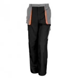 image of Result Work-Guard Mens Lite Trousers (3XL) (Black/Grey)