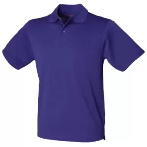 Henbury Mens Pique Polo Shirt (S) (Bright Purple)