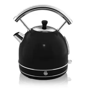 image of Swan SK14630BN 1.8L 3000W Retro Dome Kettle - Black