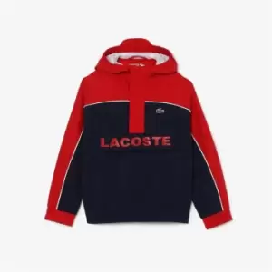 Image of Boys' Lacoste SPORT Water-Repellent Jacket Size 10 yrs Red / Navy Blue