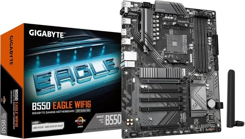 Image of Gigabyte B550 EAGLE WIFI6 AMD DDR4 ATX Motherboard - Socket AM4