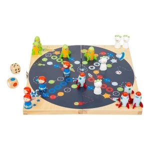 image of Legler - Small Foot Childrens Ludo Space Board Game (Multi-colour)