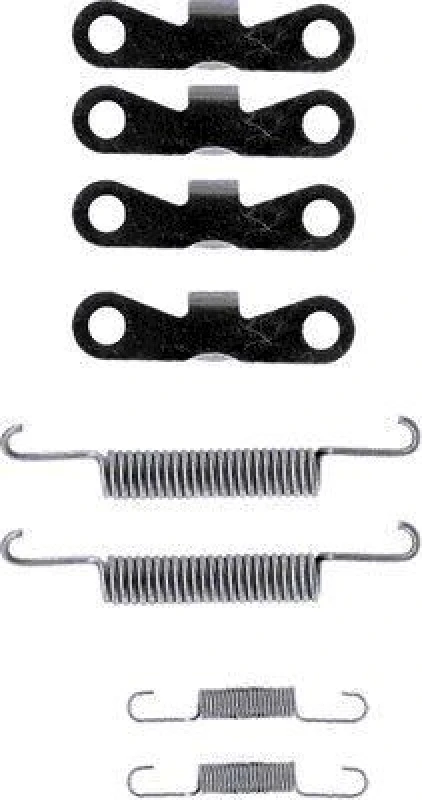 Image of HELLA Brake shoe fitting kit HELLA 8DZ 355 201-751