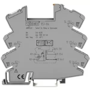 image of WAGO 857-104 Relay socket (W x H x D) 6 x 81 x 94mm