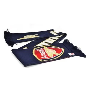 image of Arsenal Jacquard Knit Gunners Scarf Navy