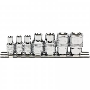 Image of Draper 7 Piece Combination Drive Torx Socket Set Metric Combination