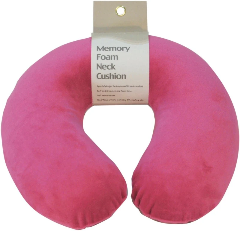 Image of Aidapt Memory Foam Neck Cushion Hot Pink Pink