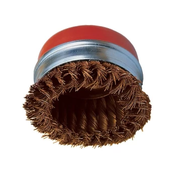 image of 30SWG Plain Brass Wire Arbor Cup Brush 100 X 22MM - York