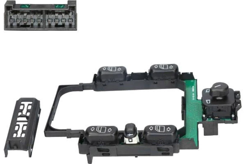 Image of Alfa e-Parts AF00445 Switch, window winder Front Thermoplast Switch,window winder (1761)