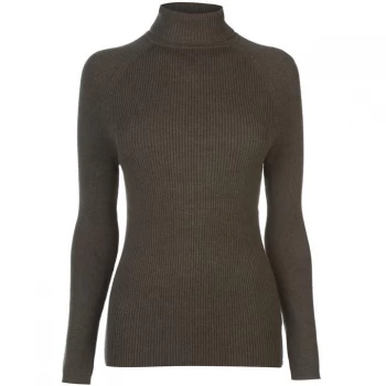 image of Label Lab Label Alana Roll Neck Jumper Ladies - Khaki