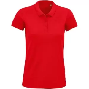 Image of SOLS Womens/Ladies Planet Organic Polo Shirt (L) (Red)