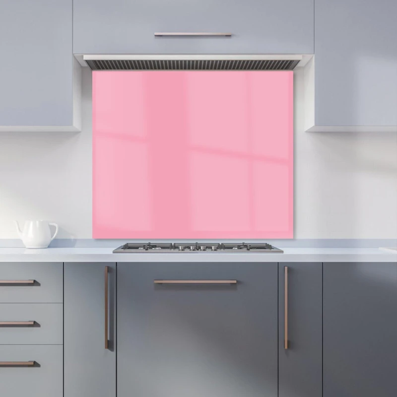 Image of Warren Reed - Designer Baby Pink Kitchen Splashback Size: 600mm x 750mm Pink Unisex 600mm x 750mm