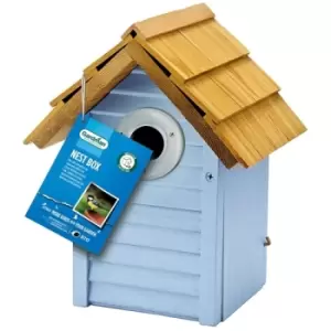 Image of Gardman Gardman Beach Hut Nest Box - Blue