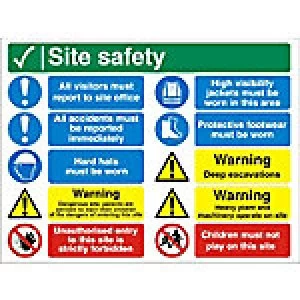 Site Sign Site Safety PVC 60 x 80 cm