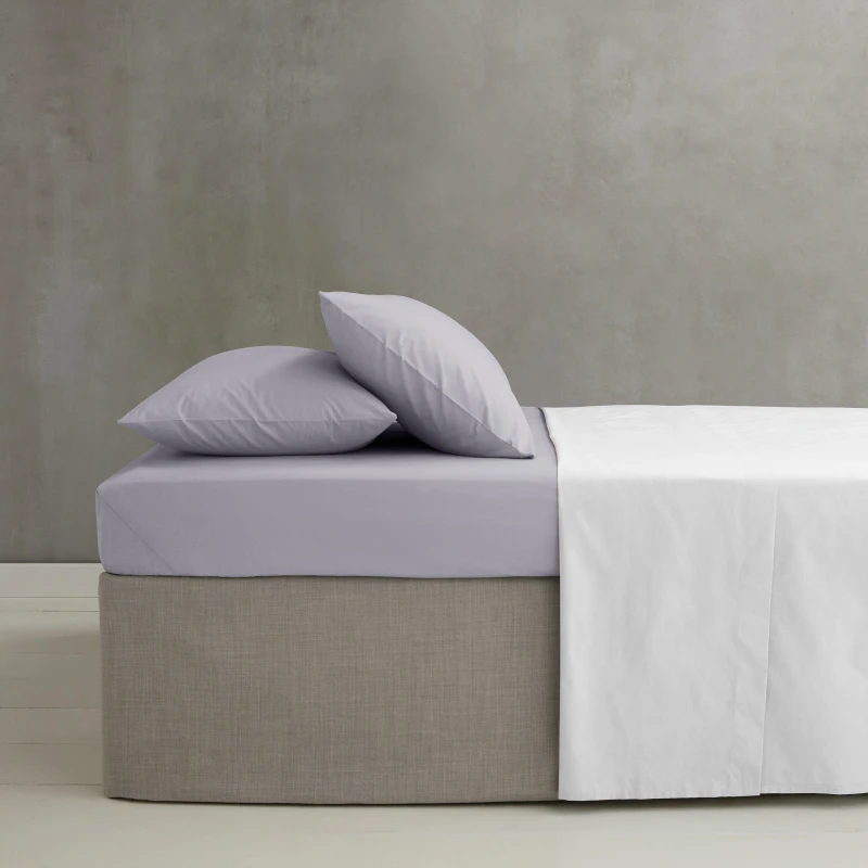 Image of Catherine Lansfield 'Easy Iron Percale' Combed Polycotton 35cm Depth Sheet Lilac