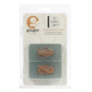 image of Gingersnap Spare A4 Light Box Letter Pack - Gold