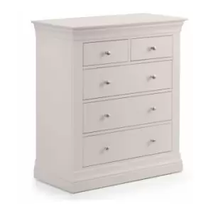 Image of Clermont Traditional Style Grey Lacquer Solid Pine 3+2 Drawer Chest