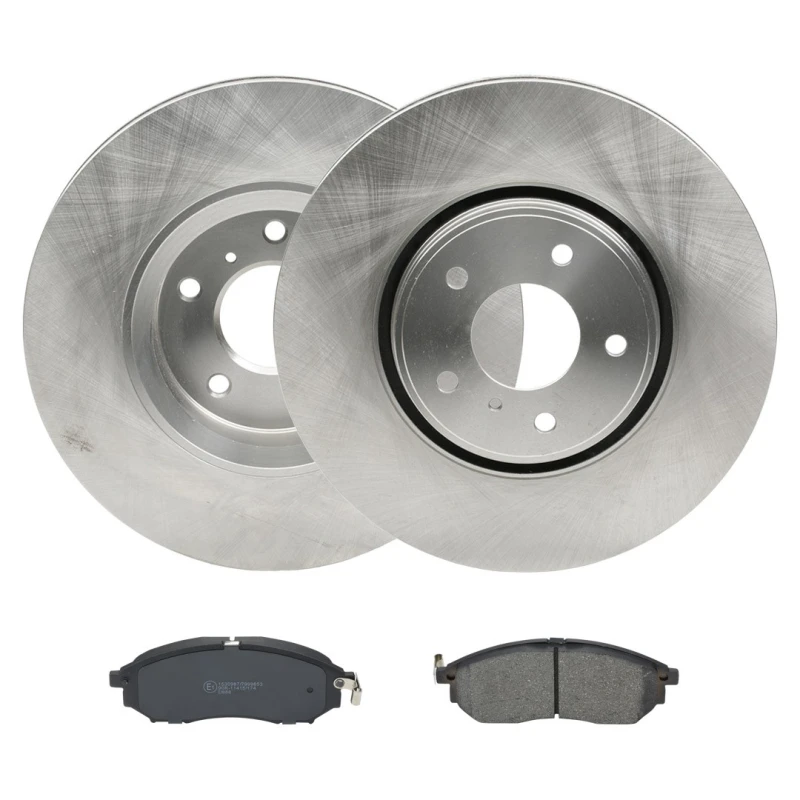 Image of RIDEX 3405B2135 Brake disc and pads set Front Axle, Brake Disc Type: internally vented, with acoustic wear warning Brake Set,disc brakes (3405)