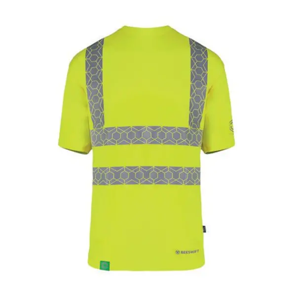 Image of Beeswift Envirowear Beeswift Envirowear High Visibility Short Sleeve T-Shirt Saturn Yellow L EWCTSSYL