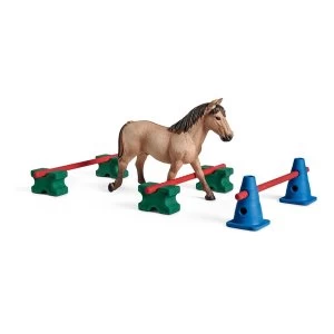 Image of SCHLEICH Farm World Pony Slalom Toy Playset