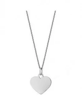 image of Simply Silver Sterling Silver Personalised Engravable Heart Disc Pendant