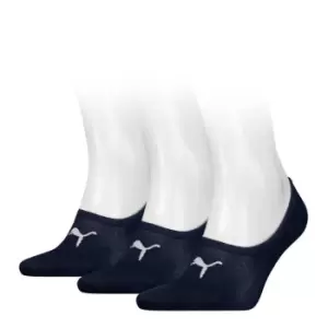 image of Puma 3 Pack Footie Socks Mens - Blue