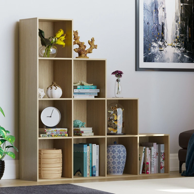 Image of Lassic Vida Designs Durham 10 Cube Staircase Storage Unit Oak unisex 10 Cube