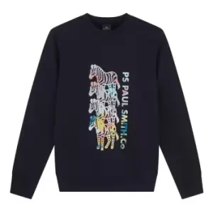 Image of Paul Smith Multi Zebra Sweatshirt - Blue