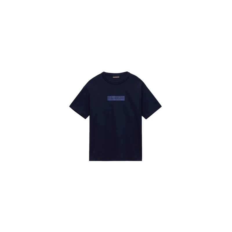 Image of Kid's T-Shirt Napapijri New Box Logo Bleu Unisex 12 ans