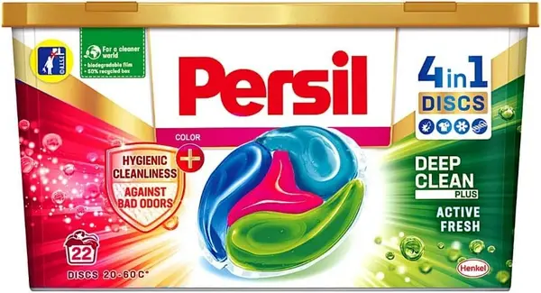 image of Persil Color 4-in-1 Laundry Washing Detergent Discs 11x Discs