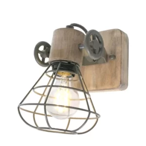 Image of Guersey Wall Light Industrial, Wood Blank
