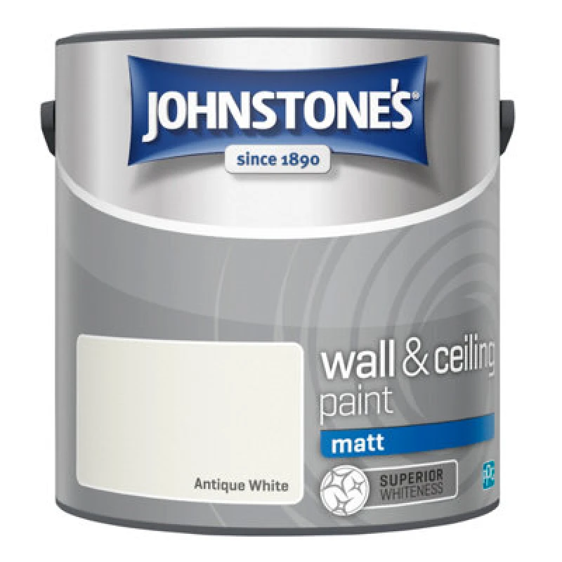 Image of Johnstone's Matt Emulsion Paint, 2.5L, Antique White