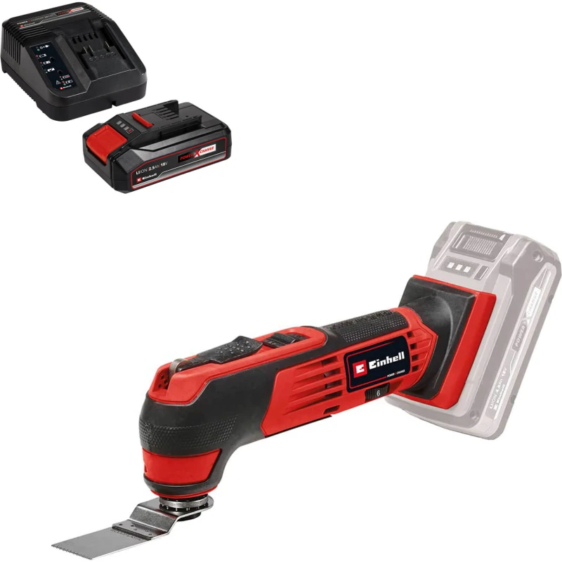 Image of Einhell TE-MG 18/1 Li 18v Cordless OIS Oscillating Multi Tool TE-MG 18/1 Li Batteries: 1 x 2.5ah Li-ion