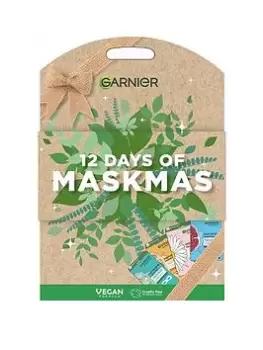 image of Garnier 12 Days Of Maskmas Advent Calendar, Sheet Mask Collection Of Face, Eyes and Lip Masks, Perfect Beauty Gift Set & Christmas Advent Calendar, On