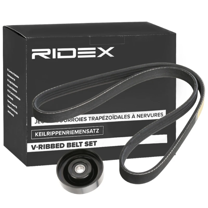 Image of RIDEX 542R0755 V-ribbed belt set V-Ribbed Belt Set (542)