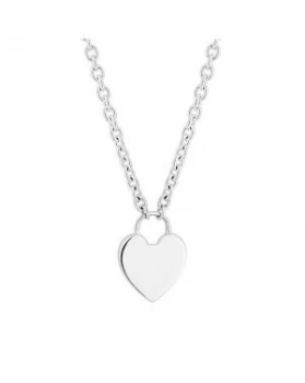 image of Simply Silver Polished Heart Necklace