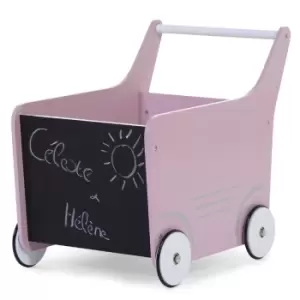 image of Childhome Wooden Stroller Soft Pink