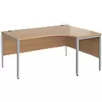 image of Dams International Right Hand Ergonomic Desk MB16ERSB 1,600 x 1,200 x 725 mm